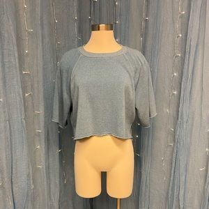 Colsie Oversized Crop Crewneck